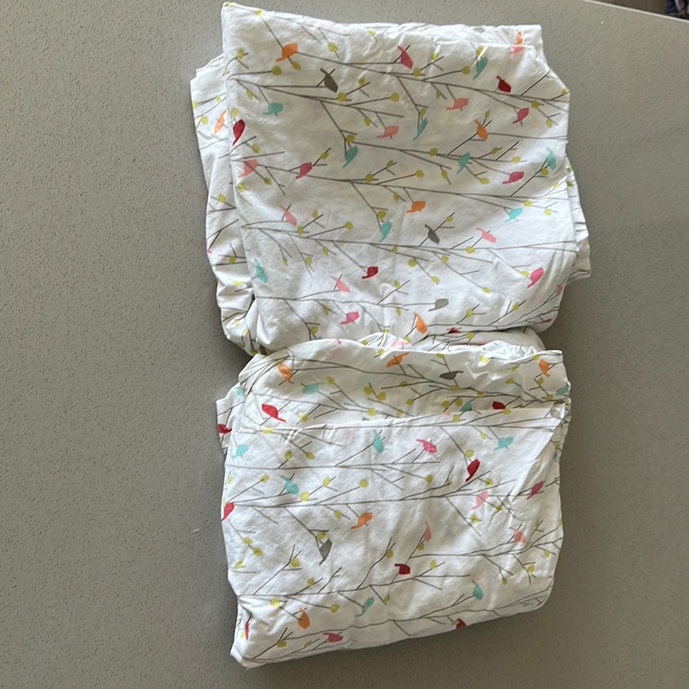 Garnet Hill Percale FULL sheets - one fitted and one flat